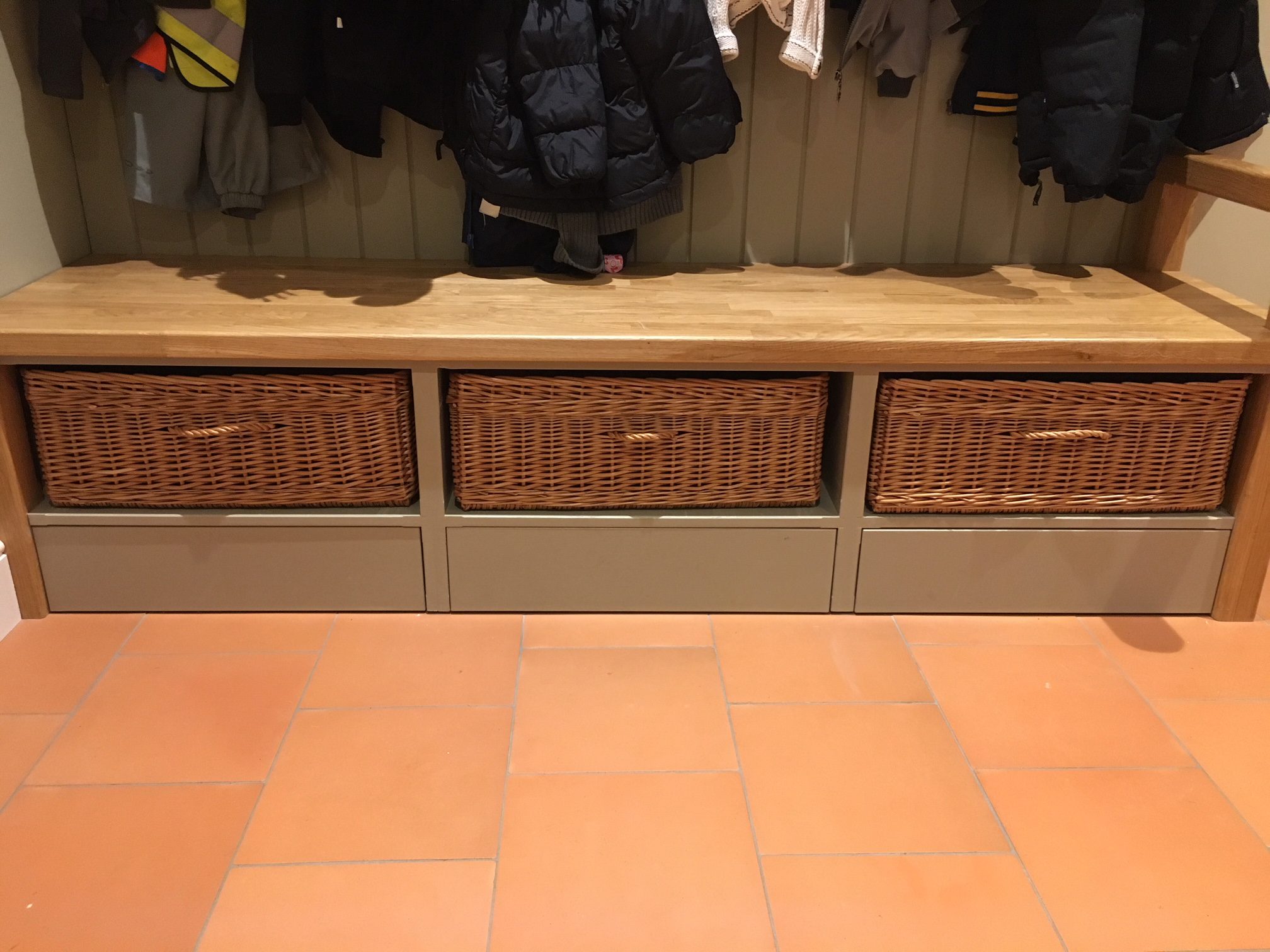 Under Bench Baskets Wicker Baskets