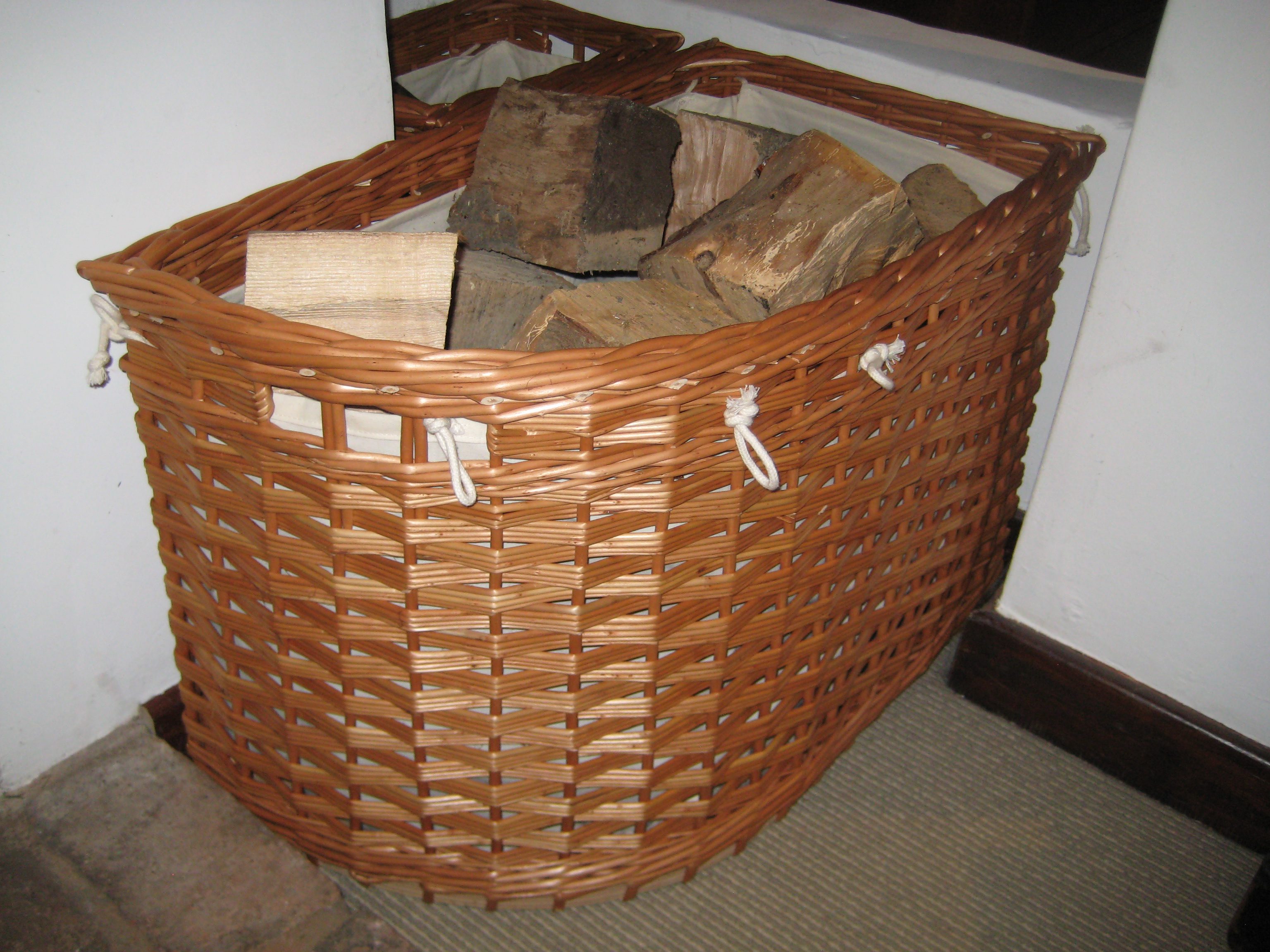 Shaped Log Basket Wicker Baskets