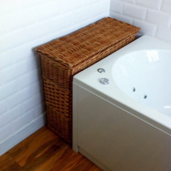 Narrow Bathroom Basket with Lid Wicker Baskets
