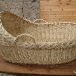 moses basket in white willow
