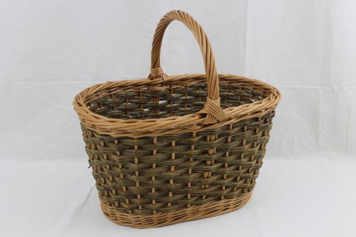 oval shopping basket in willow