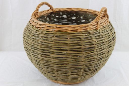 contemporary barrel log basket made in uk