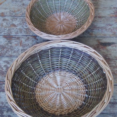 Wicker Basket Fruit Bread Tray Storage Basket 2 Pieces. Kingwillow Fruit bowl Round Stackable Basket 
