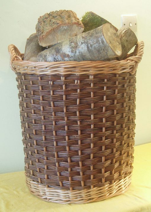 round log basket - straight sided