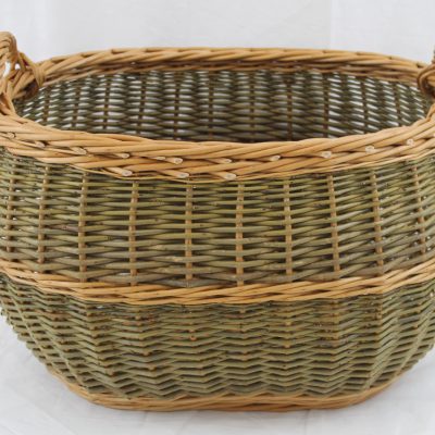 oval log basket made in uk