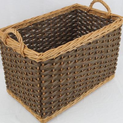 rectangular log basket made in uk