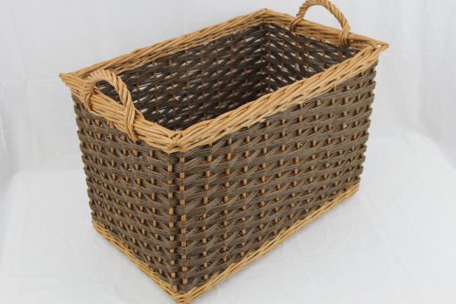rectangular log basket made in uk