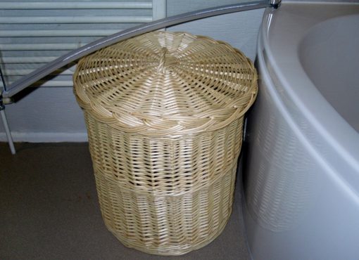 bespoke willow linen basket