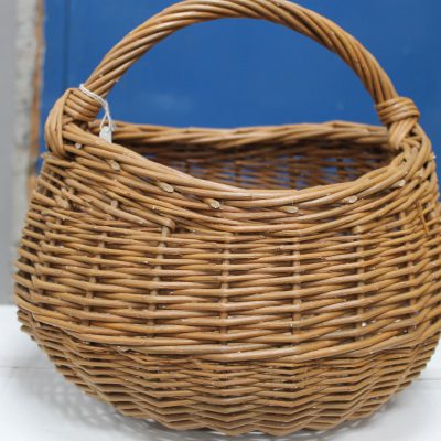 round willow shopping basket