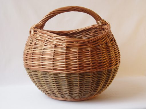 round wicker shopping basket