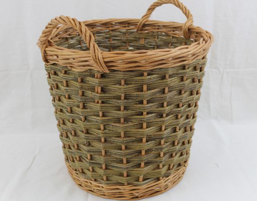 tapered round log basket made in uk