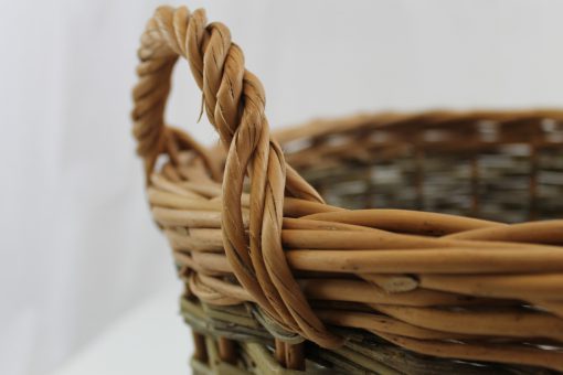 round log basket willow