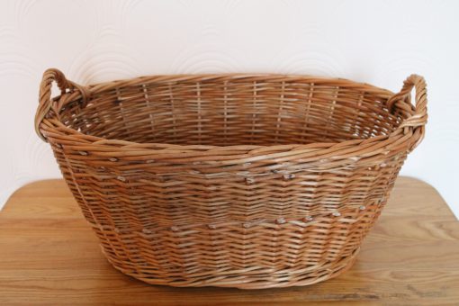 buff willow washing basket made in uk
