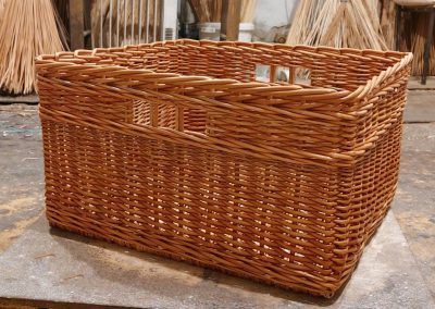 randed weave buff willow basket
